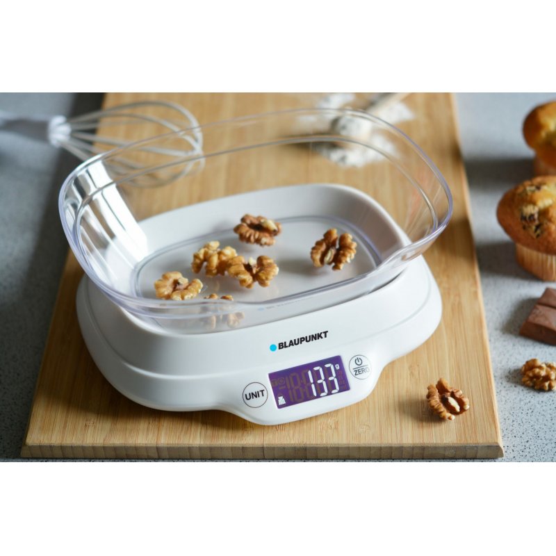 Blaupunkt FKS501 escabeaux de cuisine Blanc Rectangle Balance de ménage électronique