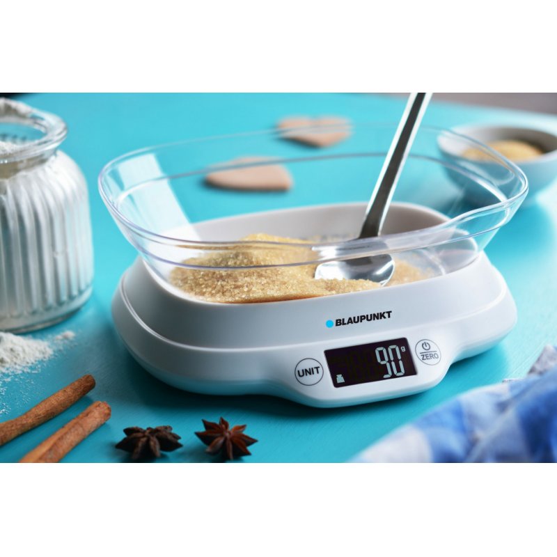 Blaupunkt FKS501 escabeaux de cuisine Blanc Rectangle Balance de ménage électronique