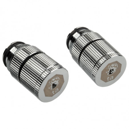 Bitspower Touchaqua Wasserauslass G1/4 Zoll AG - 2er-Pack, silber