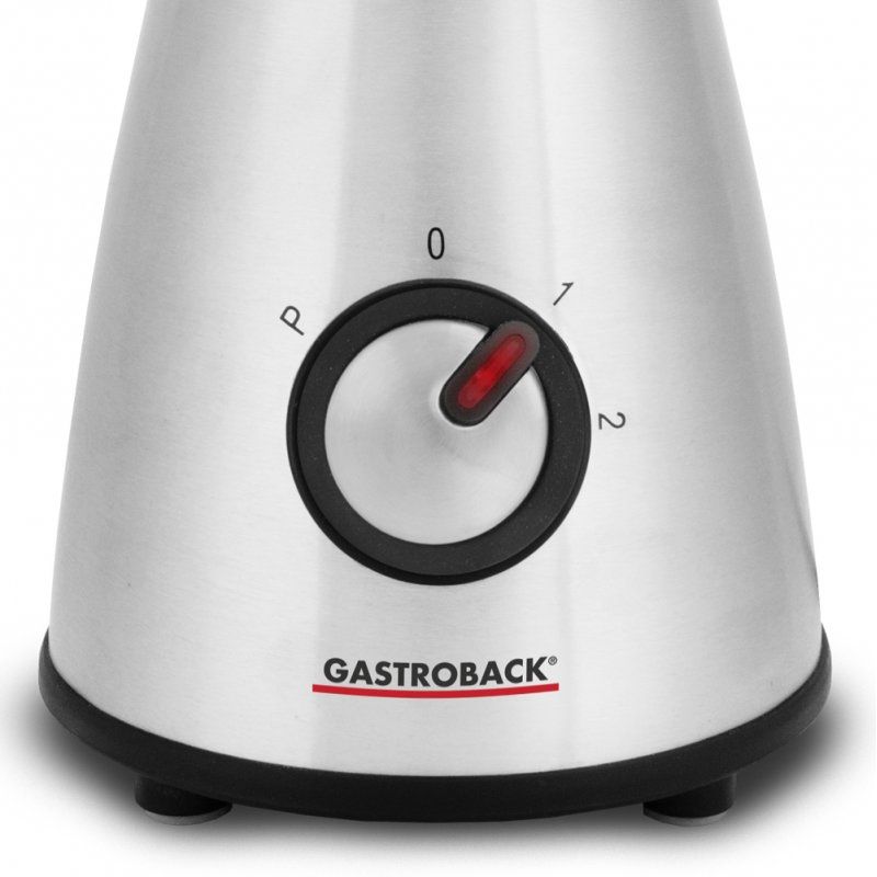 Gastroback Design Mini 0,8 L Mélangeur de table 500 W Noir, Argent