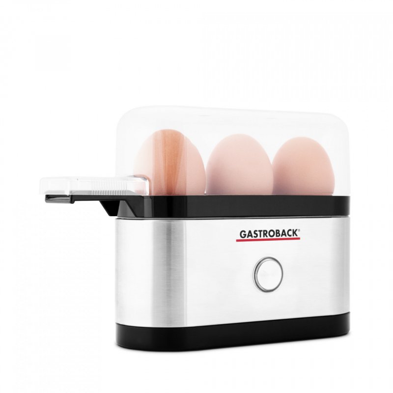 Gastroback Design Mini 3 œufs 350 W Noir, Acier inoxydable