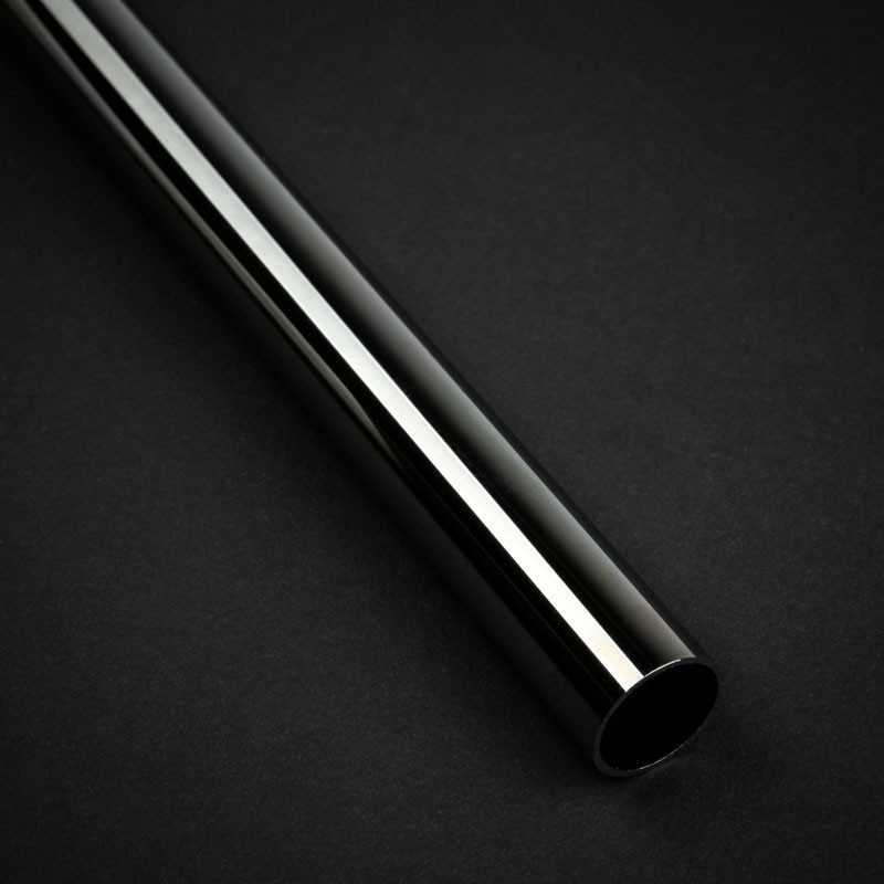 Bitspower None Chamfer Brass Hard Tubing 14mm AD, 500mm - schwarz glänzend