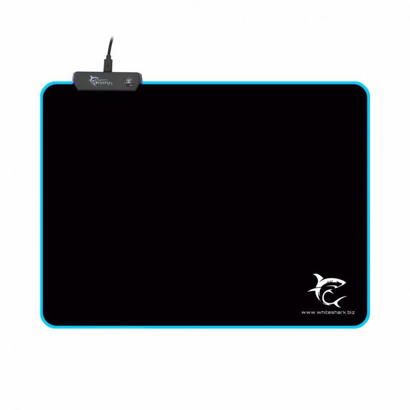 White Shark Luminous L Tapis de souris de jeu Noir