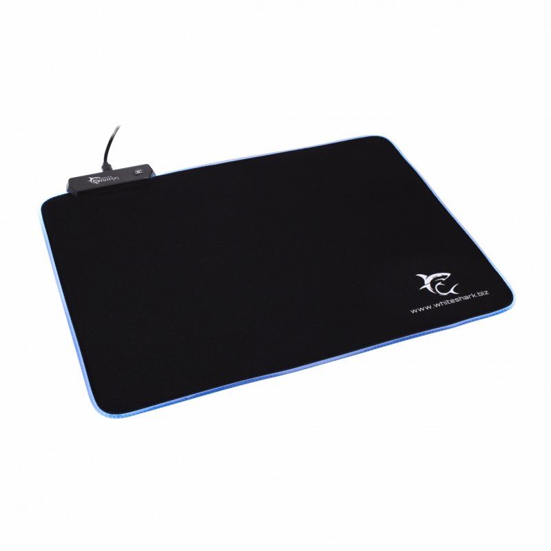 White Shark Luminous L Tapis de souris de jeu Noir