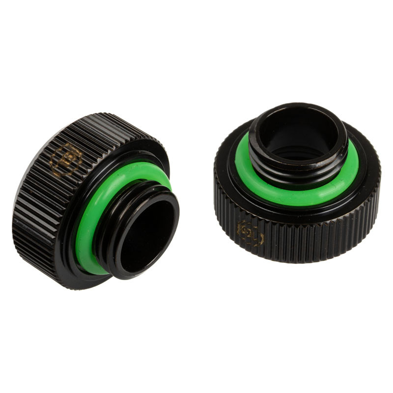 Bitspower Touchaqua Adapter Anschluss G1/4 Zoll AG auf 14mm AD Hardtube - 2er Pack, schwarz