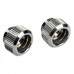 Bitspower Touchaqua Adapter Anschluss G1/4 Zoll AG auf 12mm AD Hardtube - 2er Pack, silber