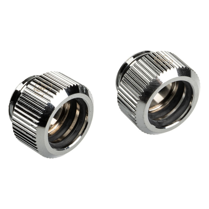 Bitspower Touchaqua Adapter Anschluss G1/4 Zoll AG auf 12mm AD Hardtube - 2er Pack, silber