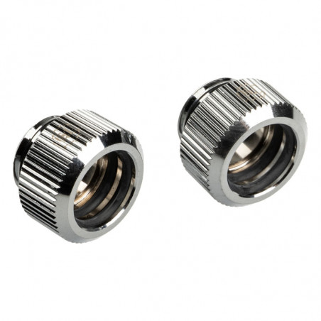 Bitspower Touchaqua Adapter Anschluss G1/4 Zoll AG auf 12mm AD Hardtube - 2er Pack, silber