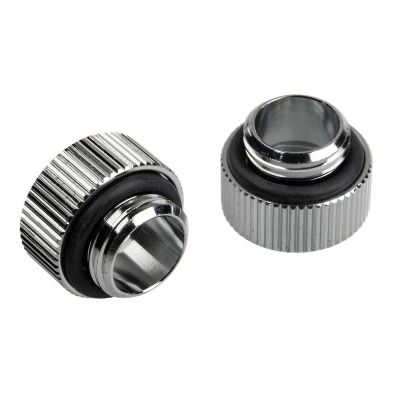 Bitspower Touchaqua Adapter gerade G1/4 Zoll AG auf G1/4 Zoll IG - 2er Pack, silber