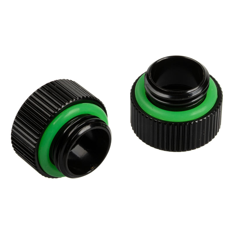 Bitspower Touchaqua Adapter gerade G1/4 Zoll AG auf G1/4 Zoll IG - 2er Pack, schwarz