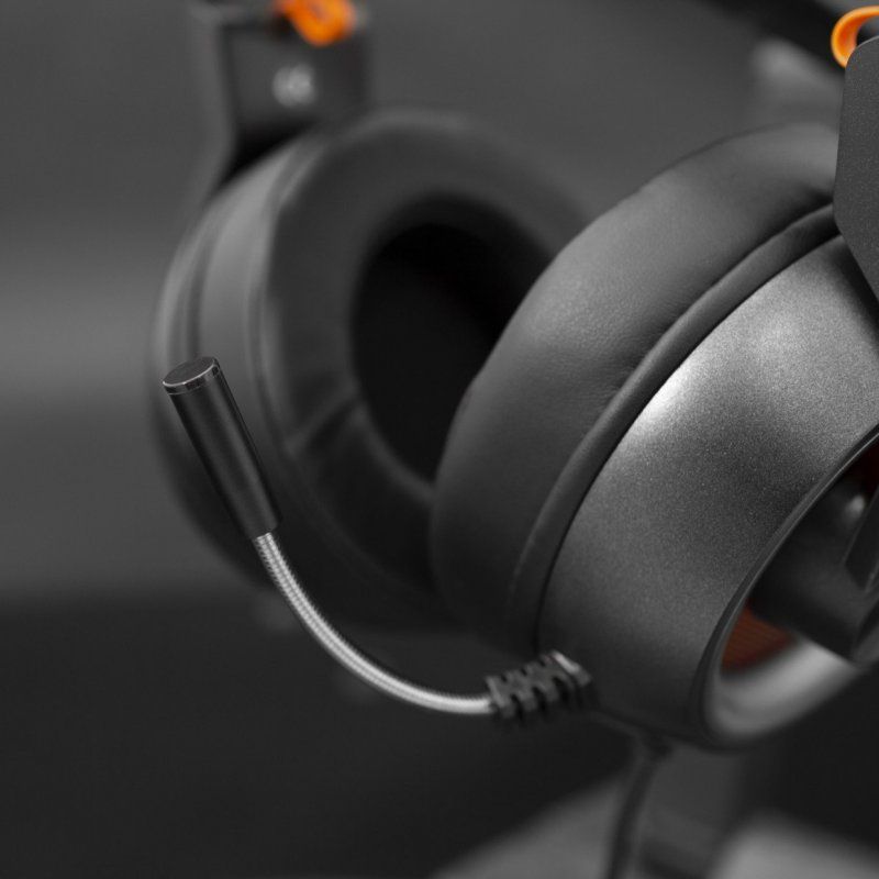 White Shark Caracal Casque Avec fil Arceau Jouer USB Type-A Noir, Argent