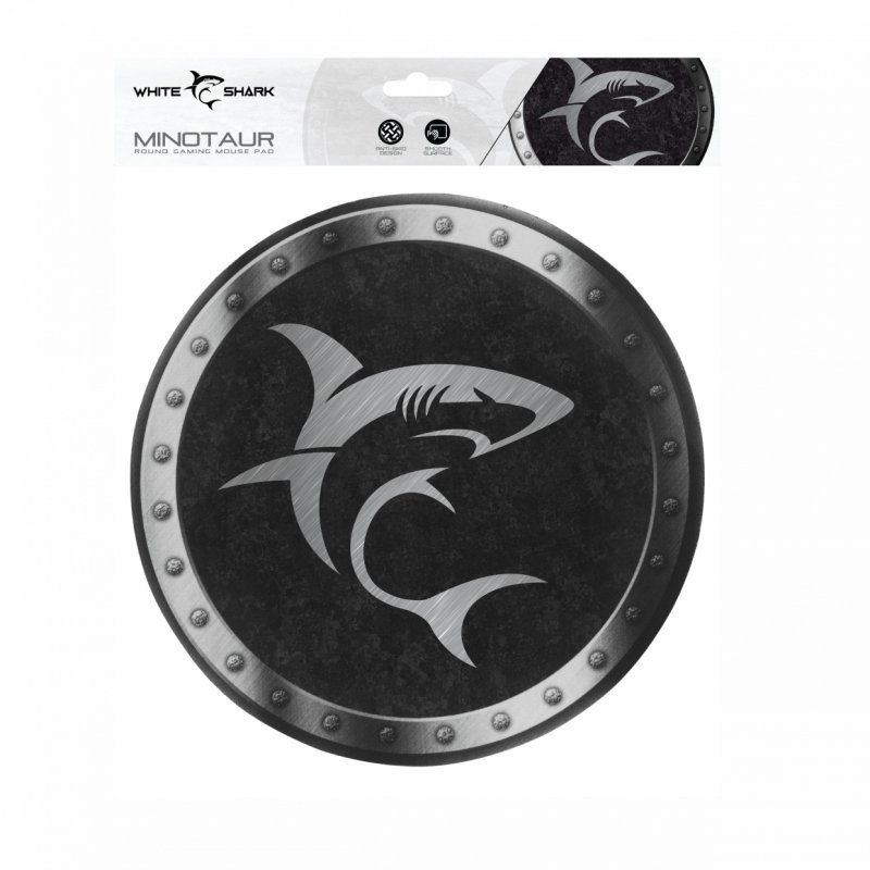 White Shark Minotaur Gaming mouse pad Black, Grey, White