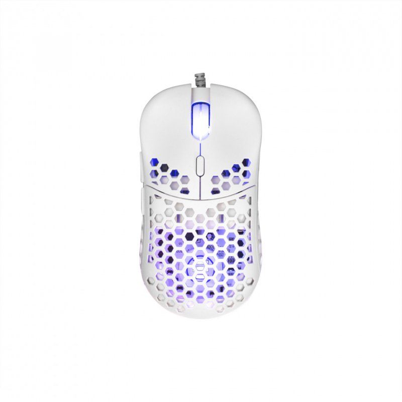 White Shark ΞSHARK Naginata White mouse Ambidextrous USB Type-A Optical 16000 DPI