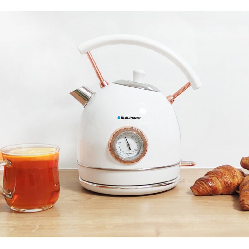 Blaupunkt EKS802WH bouilloire 1,8 L 3000 W Or, Blanc