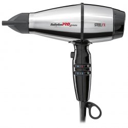 BaBylissPRO Steelfx hair dryer 2000 W Black, Silver