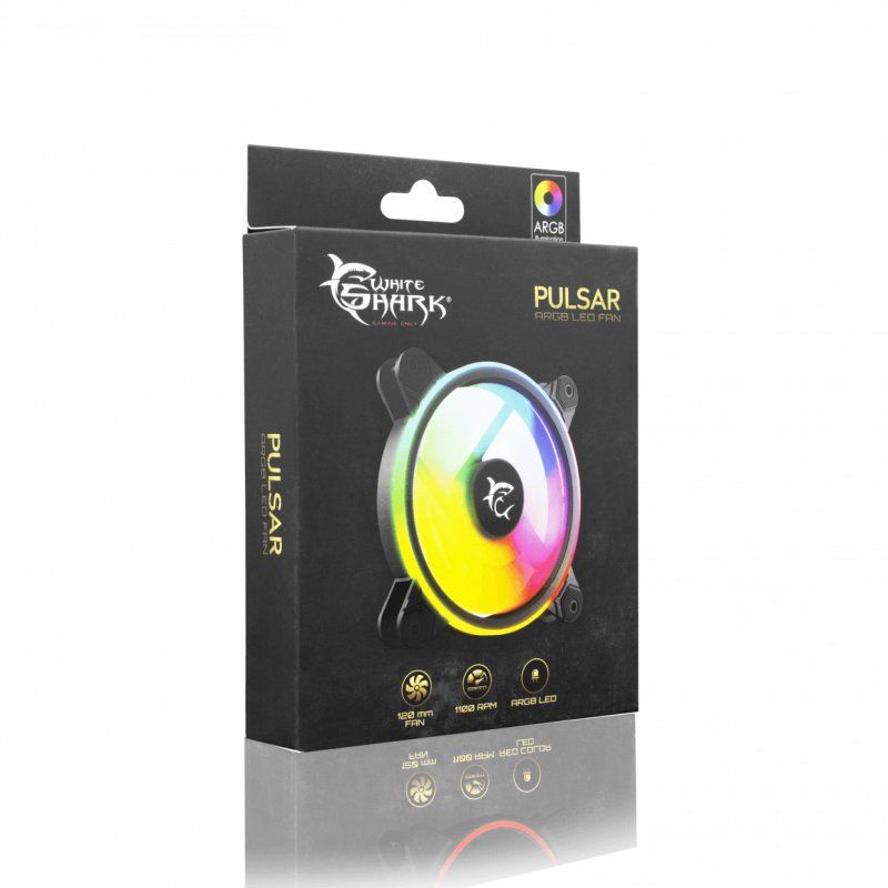 White Shark Pulsar Boitier PC Ventilateur 12 cm Noir 1 pièce(s)