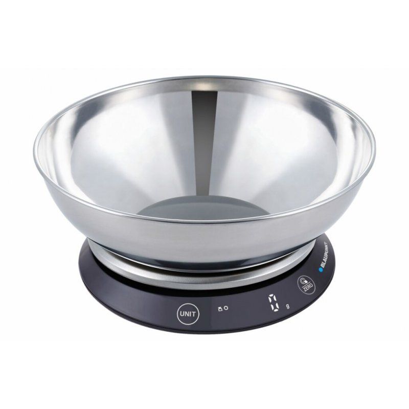 Blaupunkt FKS602 escabeaux de cuisine Noir, Acier inoxydable Rond Balance de ménage électronique