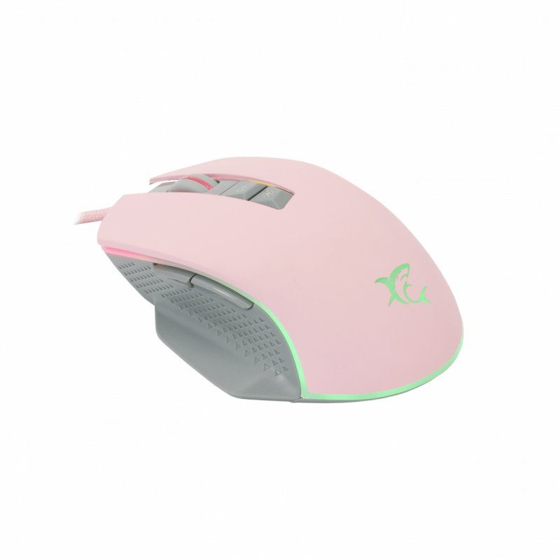White Shark GARETH Pink souris Droitier USB Type-A Optique 6400 DPI