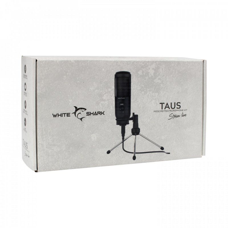 White Shark TAUS microphone Black Studio microphone