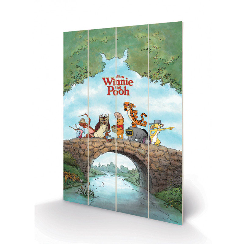 WINNIE L'OURSON - Impression sur bois 40x59cm