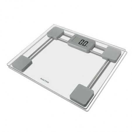 Salter 9081 SV3R Toughened Glass Compact Electronic Bathroom Scale