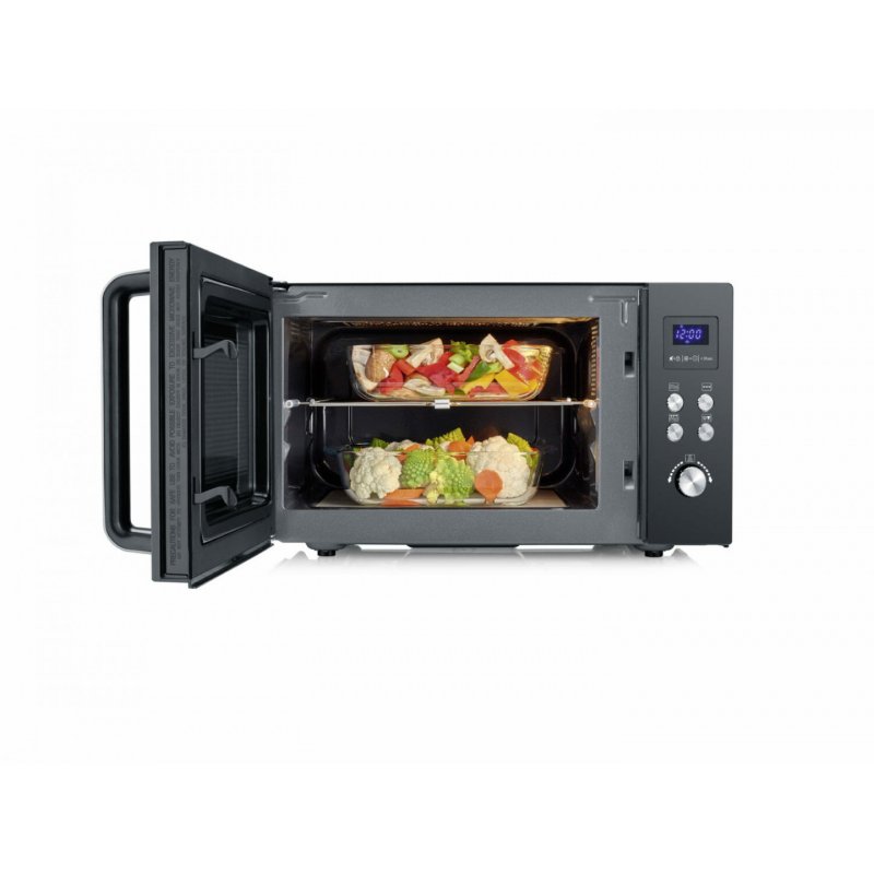 Severin MW 7763 microwave Countertop Grill microwave 25 L 900 W Black, Stainless steel