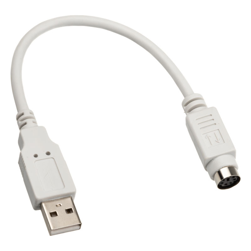 InLine compatible USB Adapter Kabel, USB Stecker A auf PS/2 Buchse - 0,20m