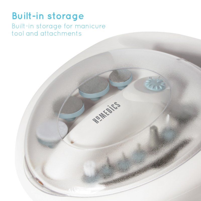 HoMedics MAN-3023A-EU instrument de manucure / pédicure Régler Plastique Bleu, Blanc