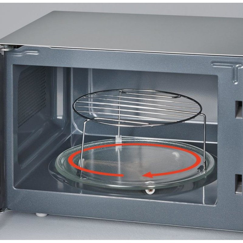 Severin MW 7773 micro-onde Comptoir Micro-ondes grill 20 L 800 W Argent, Acier inoxydable