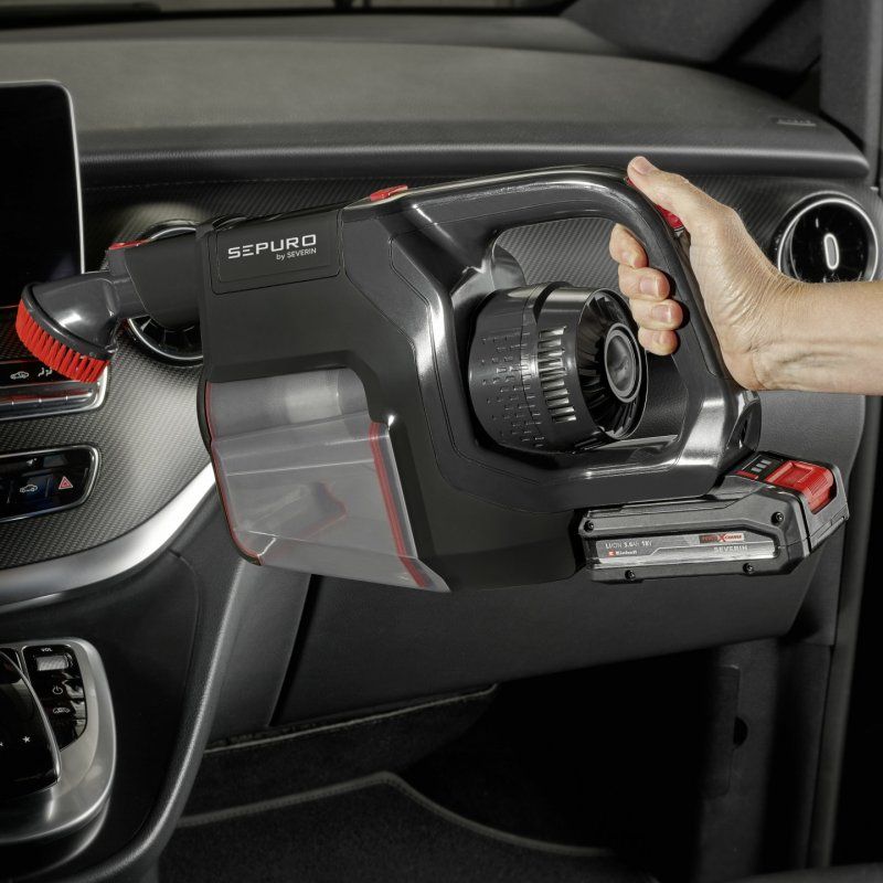 Severin HV 7186 aspirateur balai et balai électrique Batterie Sec HEPA Sans sac 0,6 L 450 W Noir 3 Ah