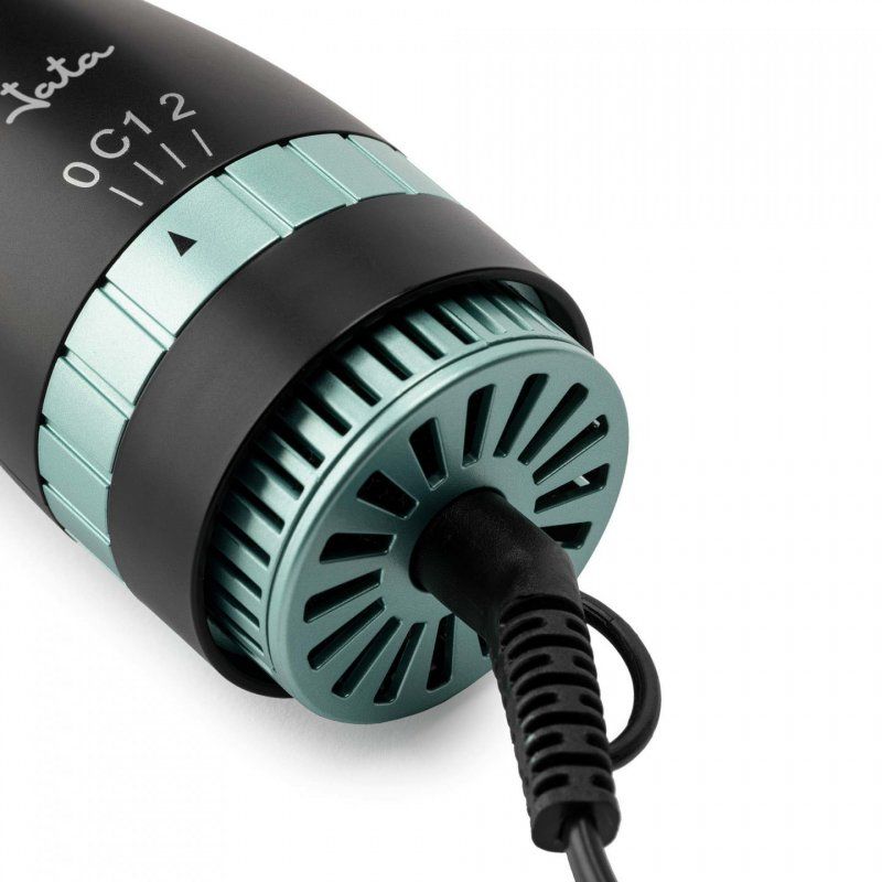 JATA JBSC2211 hair styling tool Hot air brush Warm Black, Turquoise 1200 W 1.8 m