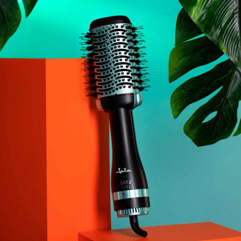 JATA JBSC2211 hair styling tool Hot air brush Warm Black, Turquoise 1200 W 1.8 m