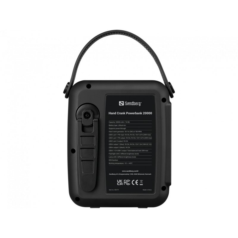 Sandberg Hand Crank Powerbank 20000