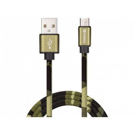 Sandberg 441-15 MicroUSB Green Camouflage 1m