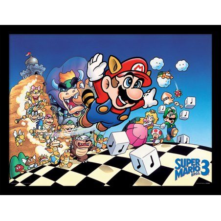 Nintendo - Super Mario Bros. 3 (Art) Cadre Collector 30x40cm