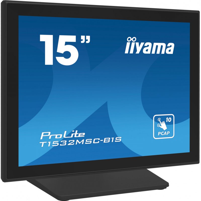 iiyama ProLite T1532MSC-B1S computer monitor 38.1 cm (15") 1024 x 768 pixels XGA LCD Touchscreen Black