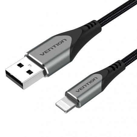 Vention LABHF lightning cable 1 m Aluminium, Grey