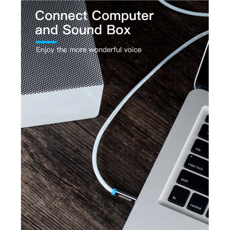 2xRCA cable (Cinch) jack to 3.5mm Vention BCFBF 1m (black)