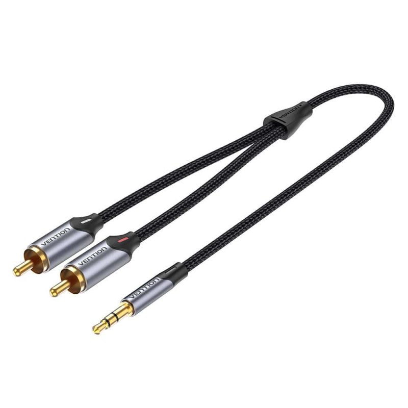 Vention BCNBF câble audio 1 m 3.5mm TRRS 2 x RCA Gris