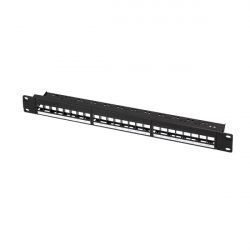 NWSZ Patchpanel Keystone Modul 1U 24-Port Black LogiLink