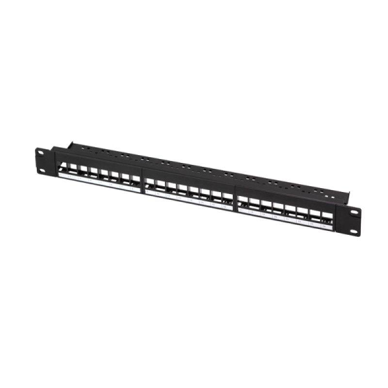 NWSZ Patchpanel Keystone Modul 1U 24-Port Black LogiLink