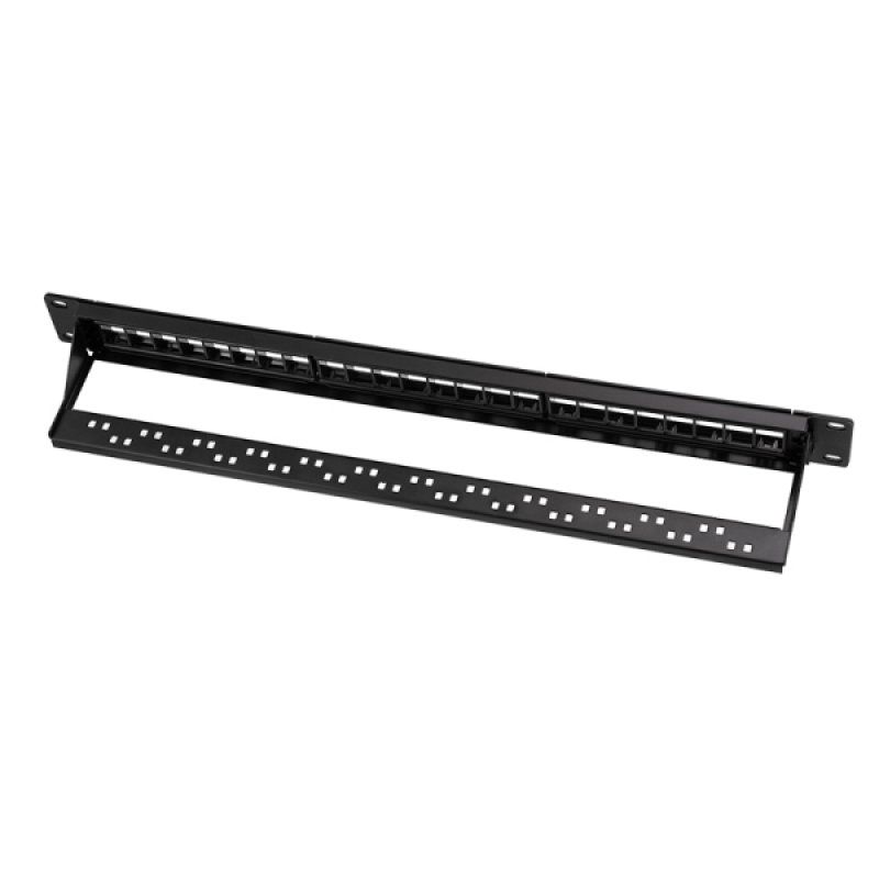 NWSZ Patchpanel Keystone Modul 1U 24-Port Black LogiLink