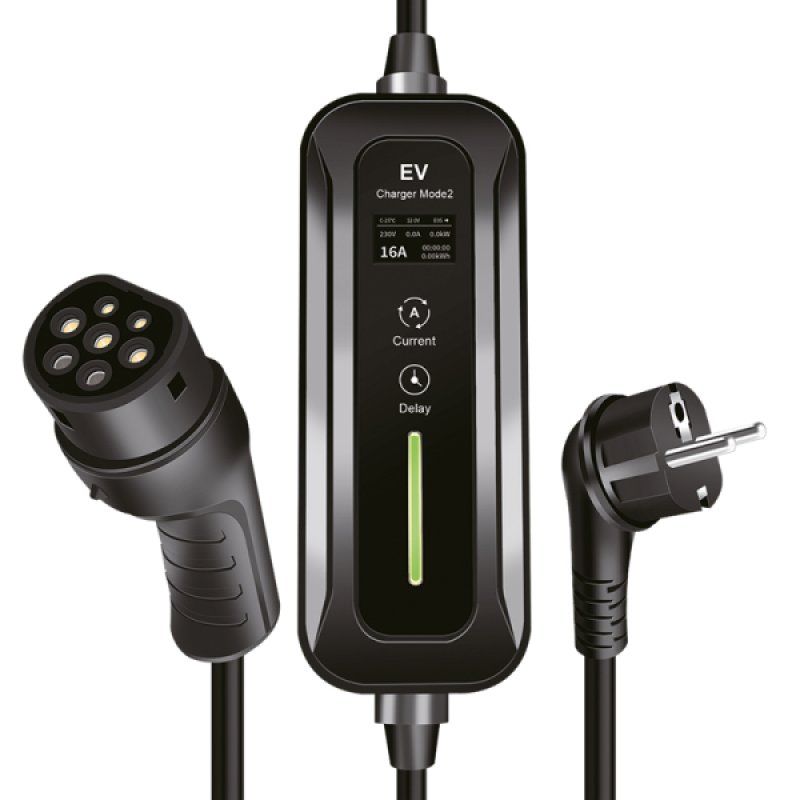 LogiLink EVL0100 borne de chargement de véhicules électriques Noir 1 Écran integré