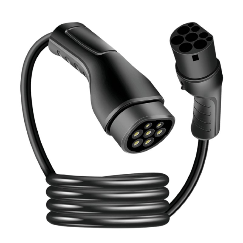 LogiLink EVC0125 electric vehicle charging cable Black Type 2 3 7.5 m