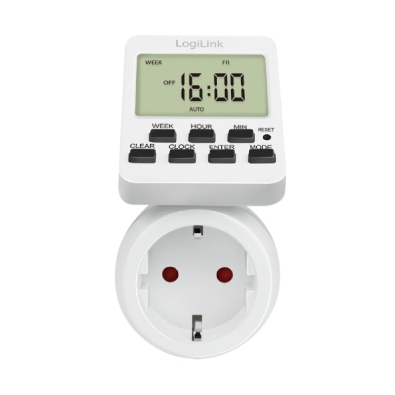 LogiLink ET0014 electrical timer White Daily/Weekly timer
