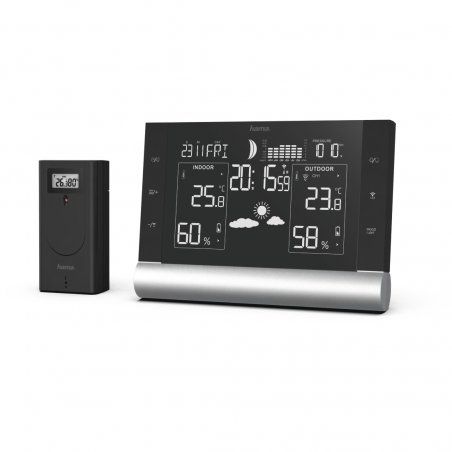 HAMA Black Line L Wetterstation schwarz (186418)