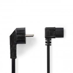 Nedis CEGL10020BK20 power cable Black 2 m Power plug type F IEC 320