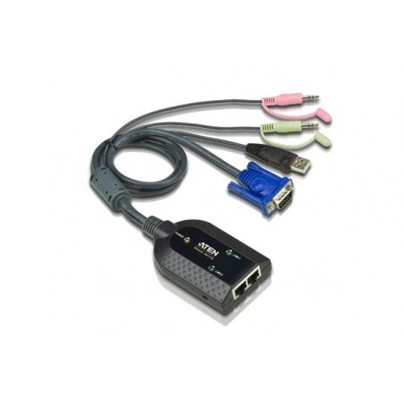 ATEN Dual USB - VGA to CAT5e/6 KVM Adapter Cable with Audio & Virtual Media Support (for KM0932 only)