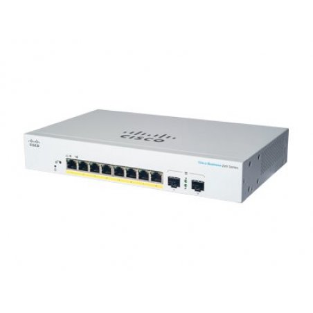 CBS220 SMART 8-PORT GE POE EXT PS 2X1G SFP