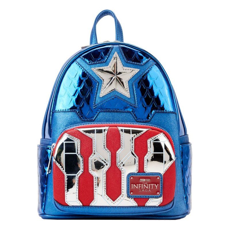 Loungefly: Marvel Shine Captain America Cosplay Mini Backpack